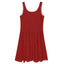 Womens Sun Dress-Modern Red Floral