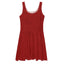 Womens Sun Dress-Modern Red Floral