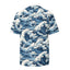 Mens Aloha Shirt-Japanese Waves