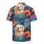 Mens Aloha Shirt-Paws in Paradise Golden Retriever